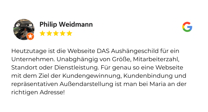 Unternehmenswebseite für M. Cloos - Referenz